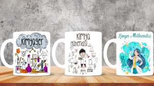 Kimya Mühendislerine özel baskılı seramik kupa bardak