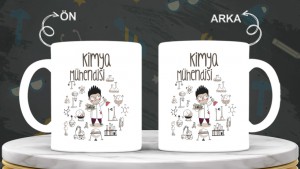 Kimya Mühendislerine özel baskılı seramik kupa bardak