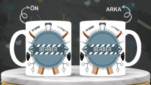 Kuaförlere özel baskılı seramik kupa bardak