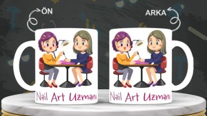 Kuaförlere özel baskılı seramik kupa bardak