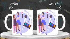 Kuaförlere özel baskılı seramik kupa bardak