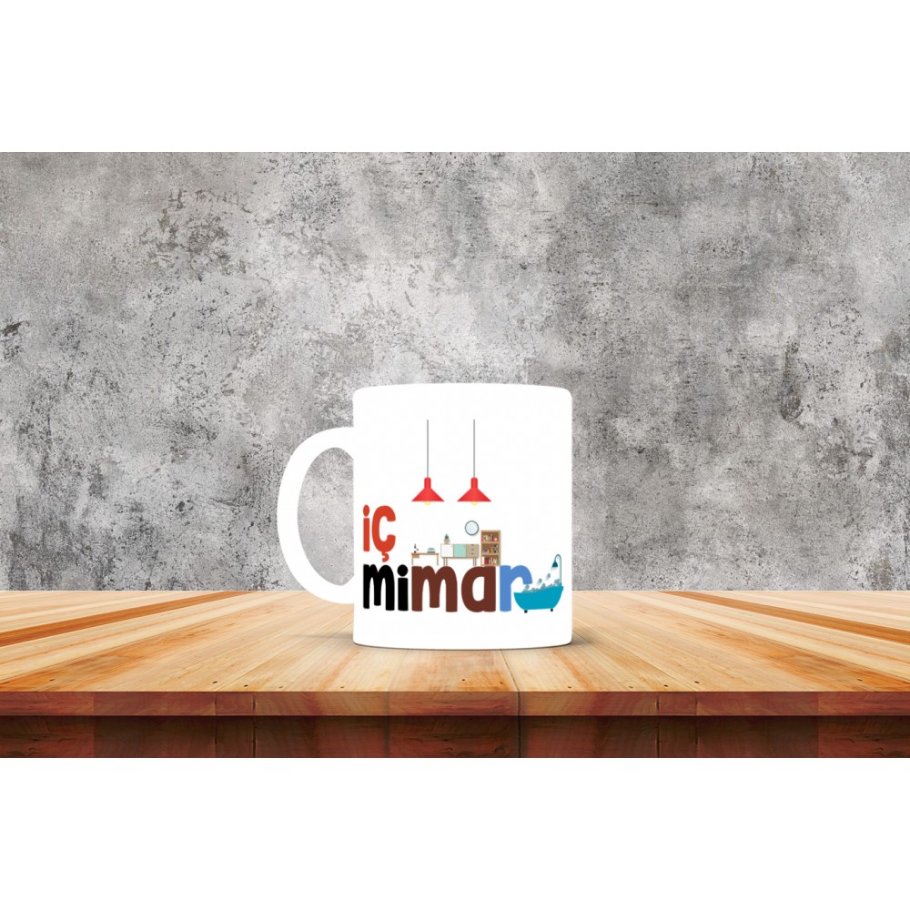 Mimarlara Özel Tasarımlı Baskılı Kupa Bardak – MiksHediye
