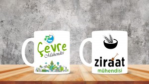 Mühendislere özel baskılı seramik kupa bardak