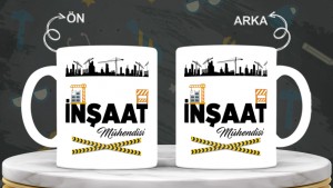 Mühendislere özel baskılı seramik kupa bardak