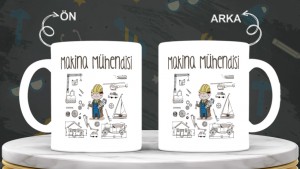 Mühendislere özel baskılı seramik kupa bardak