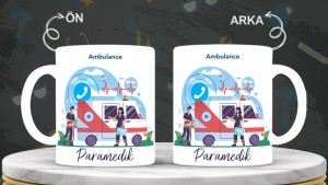 Paramediklere özel baskılı seramik kupa bardak