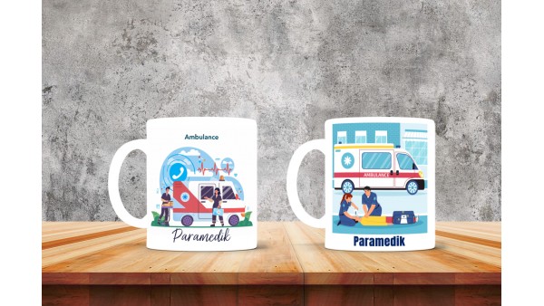 Paramediklere Özel Tasarımlı Baskılı Kupa Bardak – MiksHediye