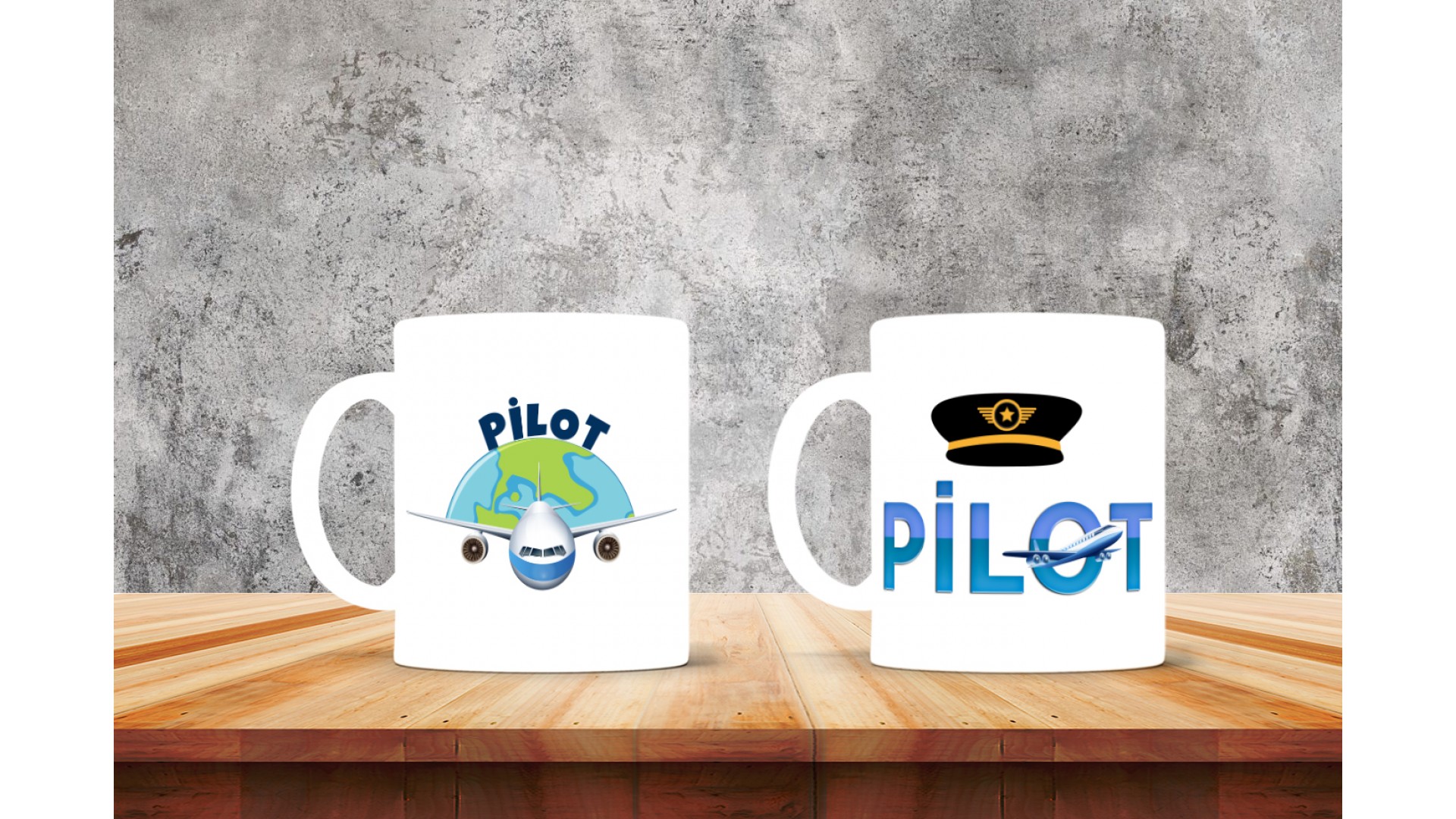 Pilotlara özel baskılı seramik kupa bardak