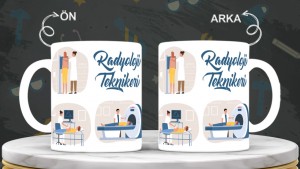 Radyoloji Teknikerlerine özel baskılı seramik kupa bardak