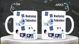 Radyoloji Teknikerlerine özel baskılı seramik kupa bardak