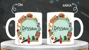 Ressamlara özel baskılı seramik kupa bardak