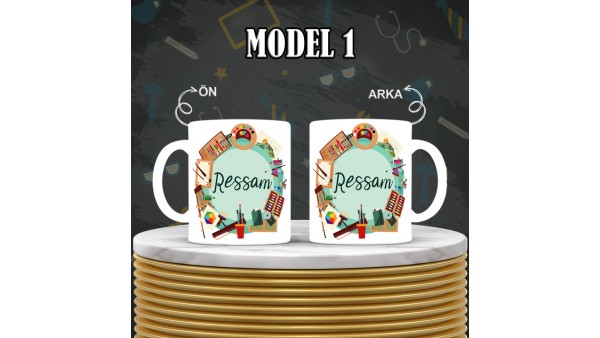 Ressamlara Özel Tasarımlı Baskılı Kupa Bardak – MiksHediye