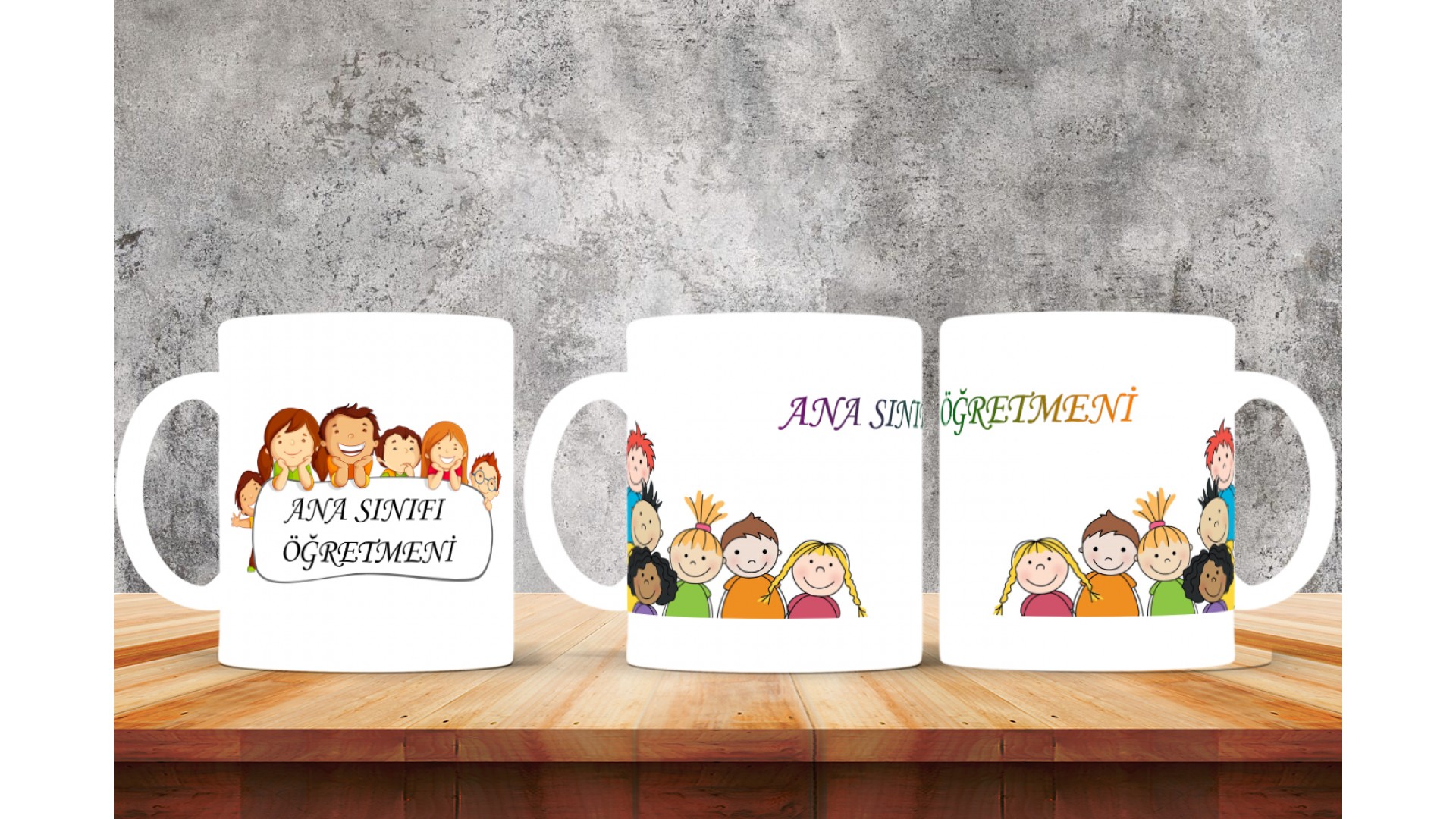 Ana Sınıfı Öğretmenlerine özel baskılı seramik kupa bardak