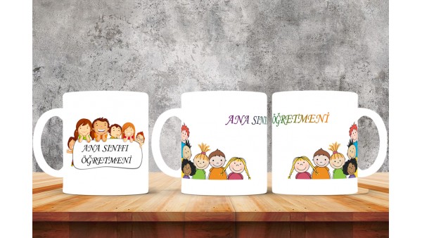 Ana Sınıfı Öğretmenlerine Özel Tasarımlı Baskılı Kupa Bardak – MiksHediye