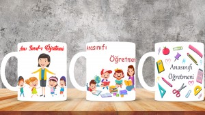 Ana Sınıfı Öğretmenlerine özel baskılı seramik kupa bardak