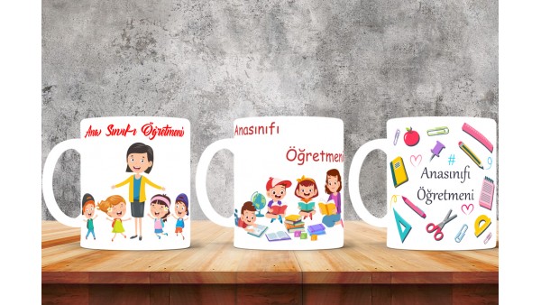 Ana Sınıfı Öğretmenlerine Özel Tasarımlı Baskılı Kupa Bardak – MiksHediye