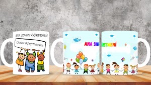 Ana Sınıfı Öğretmenlerine özel baskılı seramik kupa bardak