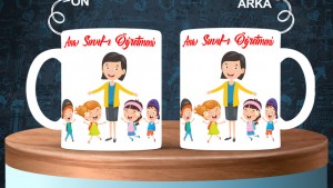 Ana Sınıfı Öğretmenlerine özel baskılı seramik kupa bardak