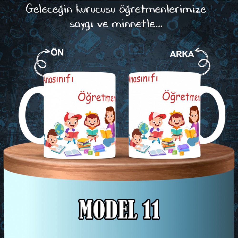 Ana Sınıfı Öğretmenlerine özel baskılı seramik kupa bardak