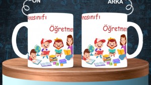 Ana Sınıfı Öğretmenlerine özel baskılı seramik kupa bardak