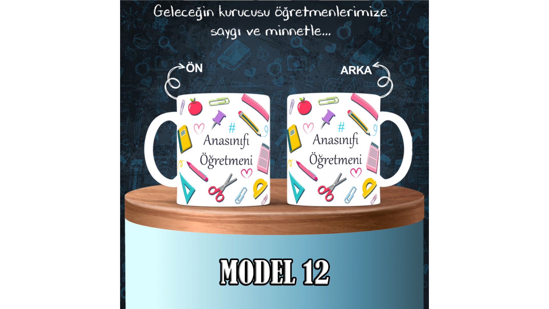 Ana Sınıfı Öğretmenlerine özel baskılı seramik kupa bardak