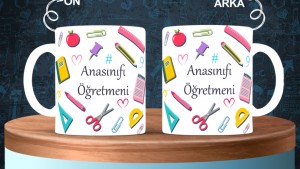Ana Sınıfı Öğretmenlerine özel baskılı seramik kupa bardak
