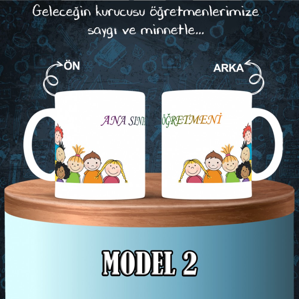 Ana Sınıfı Öğretmenlerine özel baskılı seramik kupa bardak