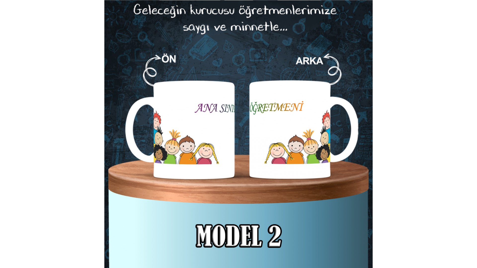 Ana Sınıfı Öğretmenlerine özel baskılı seramik kupa bardak