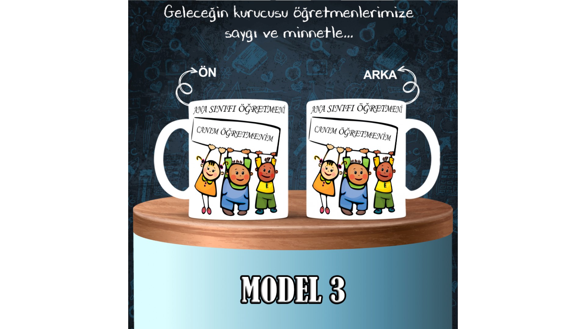 Ana Sınıfı Öğretmenlerine özel baskılı seramik kupa bardak