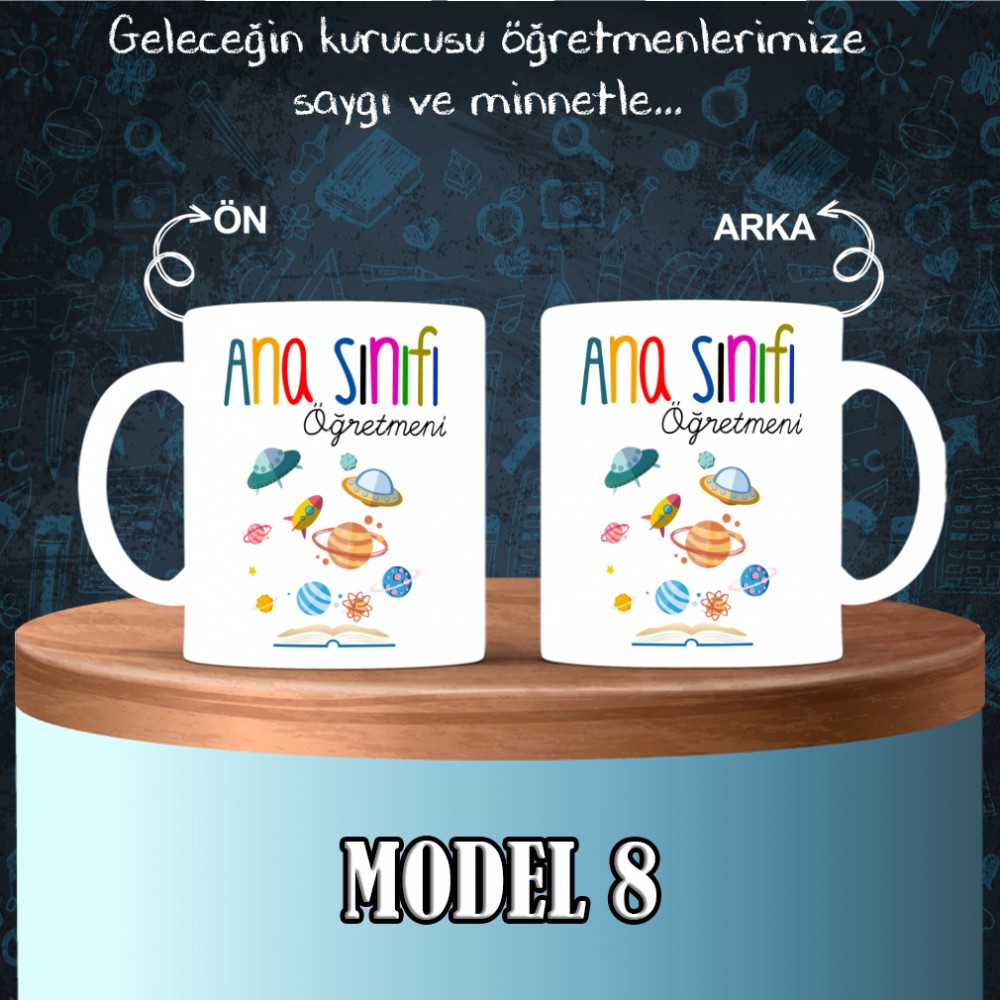 Ana Sınıfı Öğretmenlerine özel baskılı seramik kupa bardak