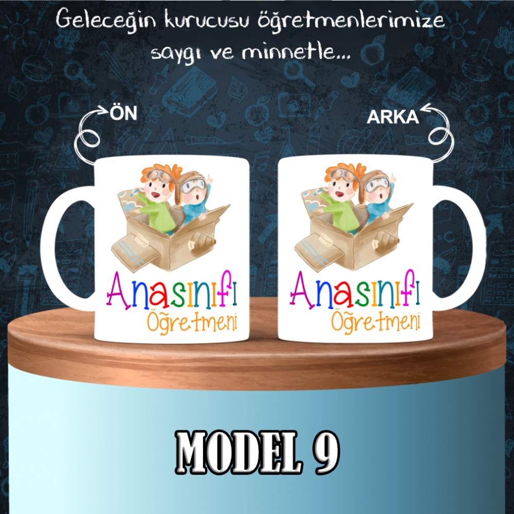 Ana Sınıfı Öğretmenlerine özel baskılı seramik kupa bardak