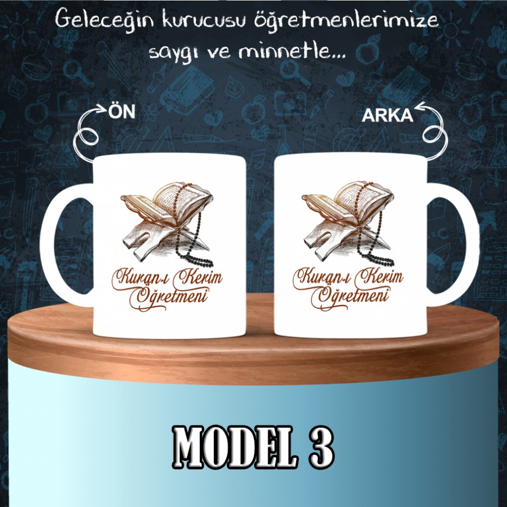 Arapça Öğretmenlerine özel baskılı seramik kupa bardak