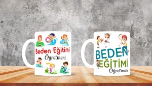 Beden Öğretmenlerine özel baskılı seramik kupa bardak