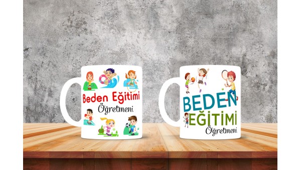 Beden Öğretmenlerine Özel Tasarımlı Baskılı Kupa Bardak – MiksHediye