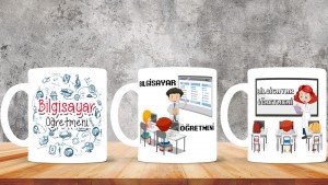 Bilgisayar Öğretmenlerine özel baskılı seramik kupa bardak