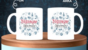 Bilgisayar Öğretmenlerine özel baskılı seramik kupa bardak