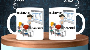 Bilgisayar Öğretmenlerine özel baskılı seramik kupa bardak