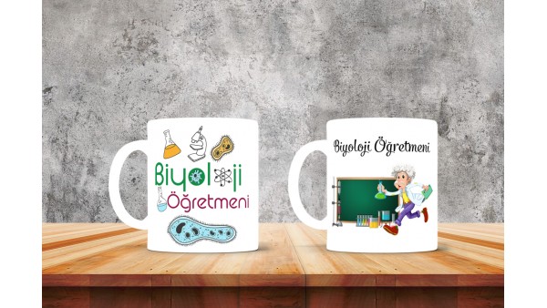 Biyoloji Öğretmenlerine Özel Tasarımlı Baskılı Kupa Bardak – MiksHediye