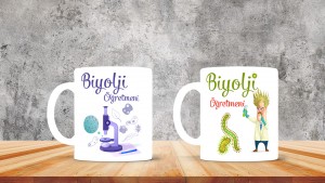 Biyoloji Öğretmenlerine özel baskılı seramik kupa bardak