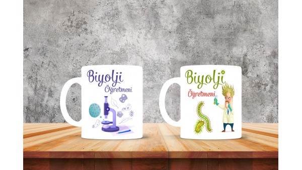 Biyoloji Öğretmenlerine Özel Tasarımlı Baskılı Kupa Bardak – MiksHediye