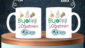 Biyoloji Öğretmenlerine özel baskılı seramik kupa bardak