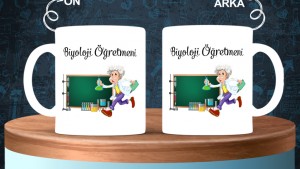 Biyoloji Öğretmenlerine özel baskılı seramik kupa bardak