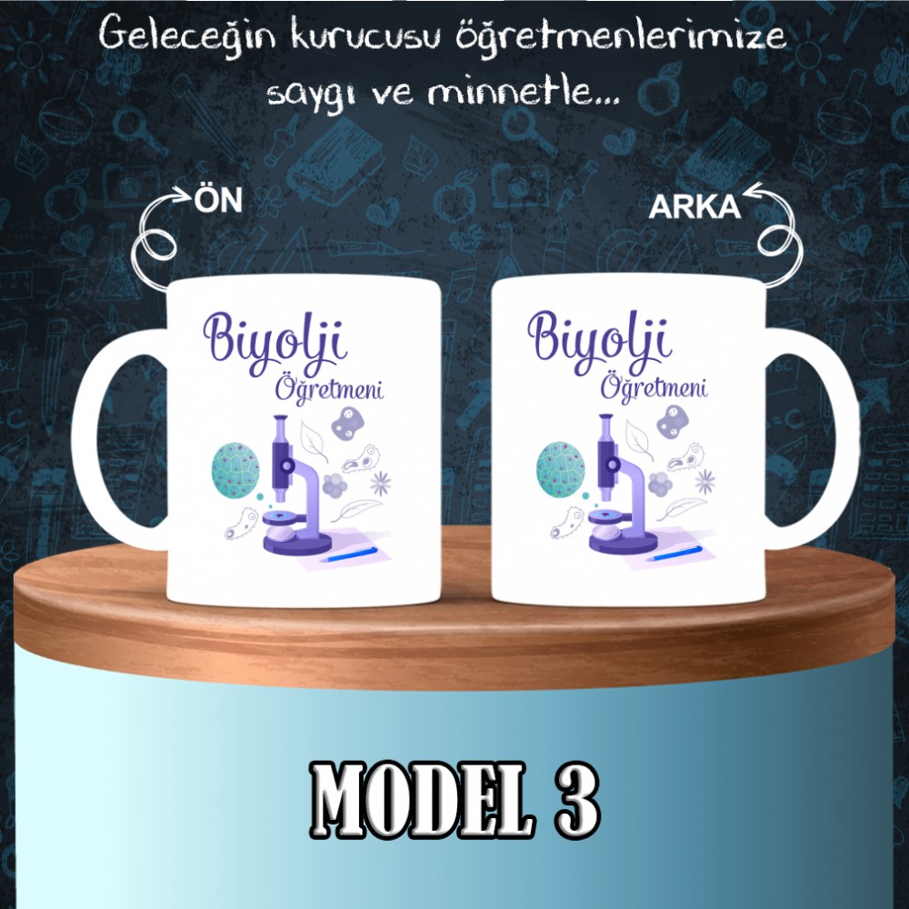 Biyoloji Öğretmenlerine Özel Tasarımlı Baskılı Kupa Bardak – MiksHediye