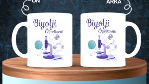 Biyoloji Öğretmenlerine özel baskılı seramik kupa bardak
