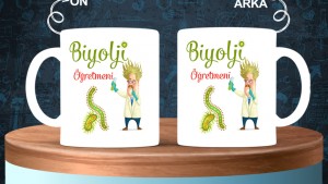 Biyoloji Öğretmenlerine özel baskılı seramik kupa bardak