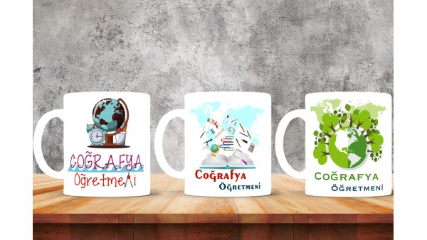 Coğrafya Öğretmenlerine Özel Tasarımlı Baskılı Kupa Bardak – MiksHediye