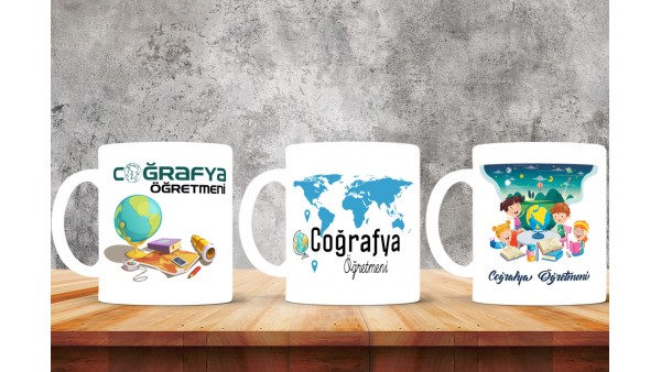 Coğrafya Öğretmenlerine Özel Tasarımlı Baskılı Kupa Bardak – MiksHediye