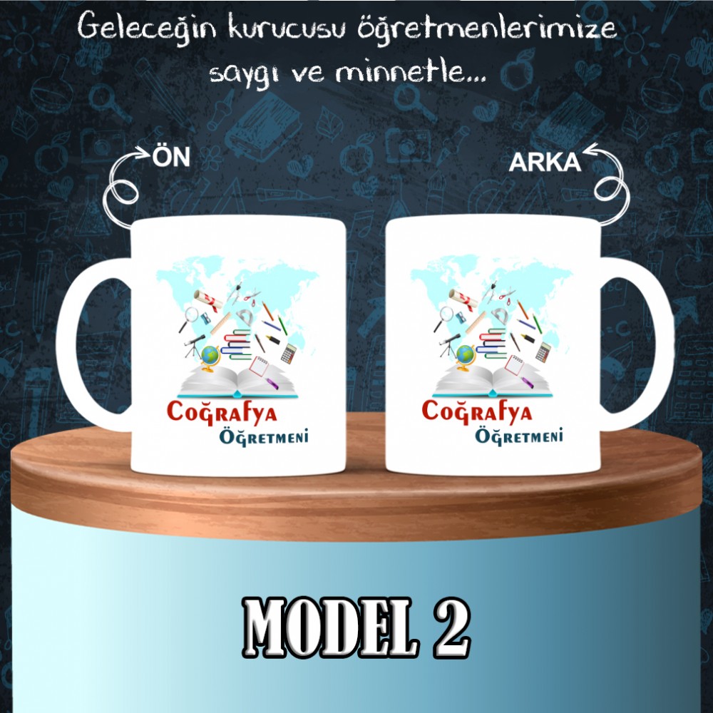 Biyoloji Öğretmenlerine özel baskılı seramik kupa bardak