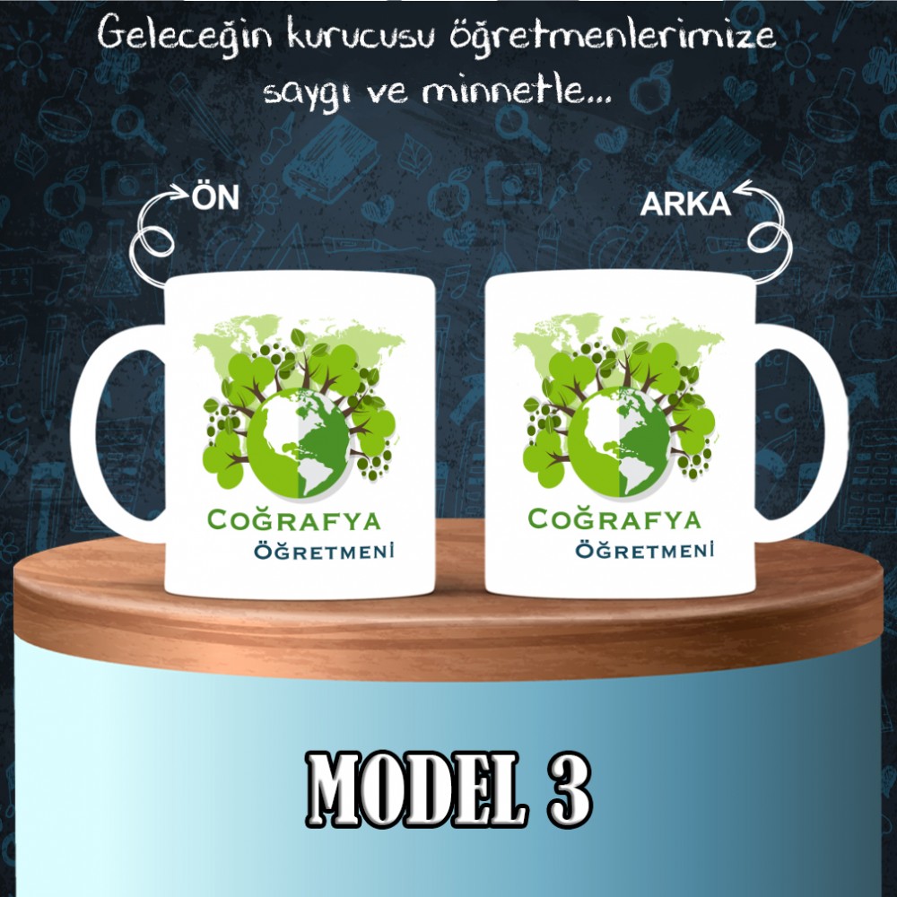 Biyoloji Öğretmenlerine özel baskılı seramik kupa bardak