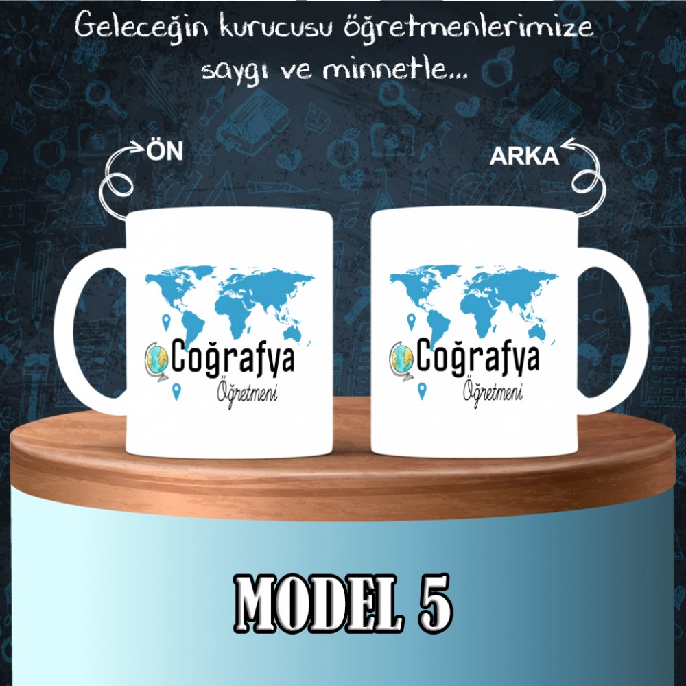 Biyoloji Öğretmenlerine özel baskılı seramik kupa bardak